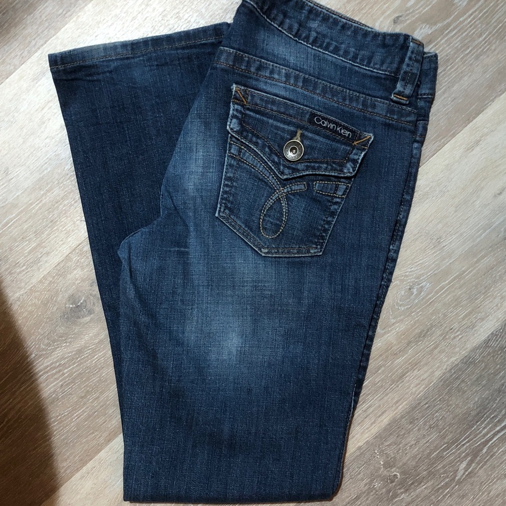 Calvin Klein Women's Dark Indigo Boot Cut Jeans